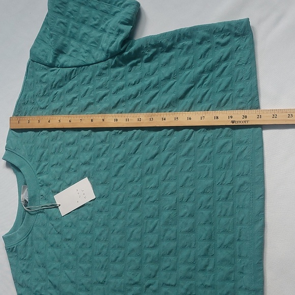 a new Day Women's Pink Short Sleeve Quilted Boxy T-Shirt Size L - Picture 2 of 8